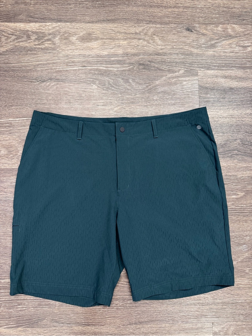 Adidas Ultimate365 Textured Golf Shorts Mens 40 Green Stretch Performance